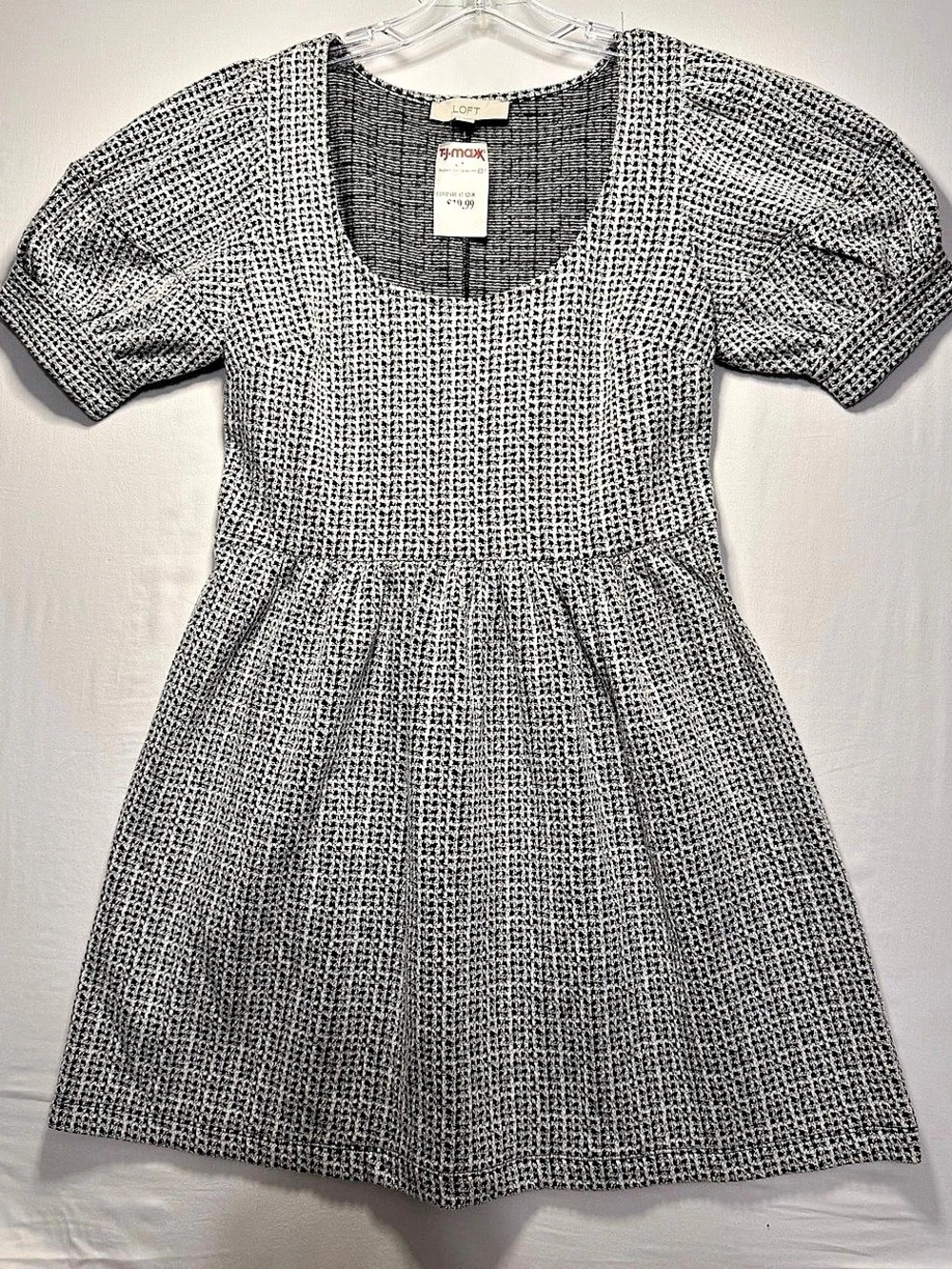 LOFT Black & White Mini Dress Size Small NWT